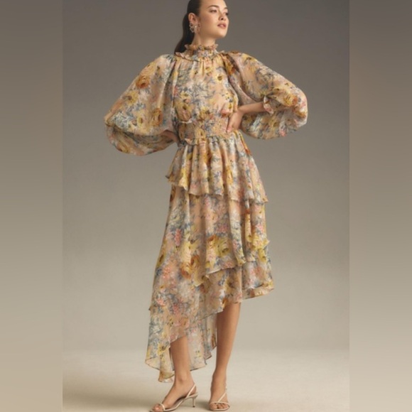 Elliatt Floral Long Sleeve Dress - Multicolor - Picture 1 of 6